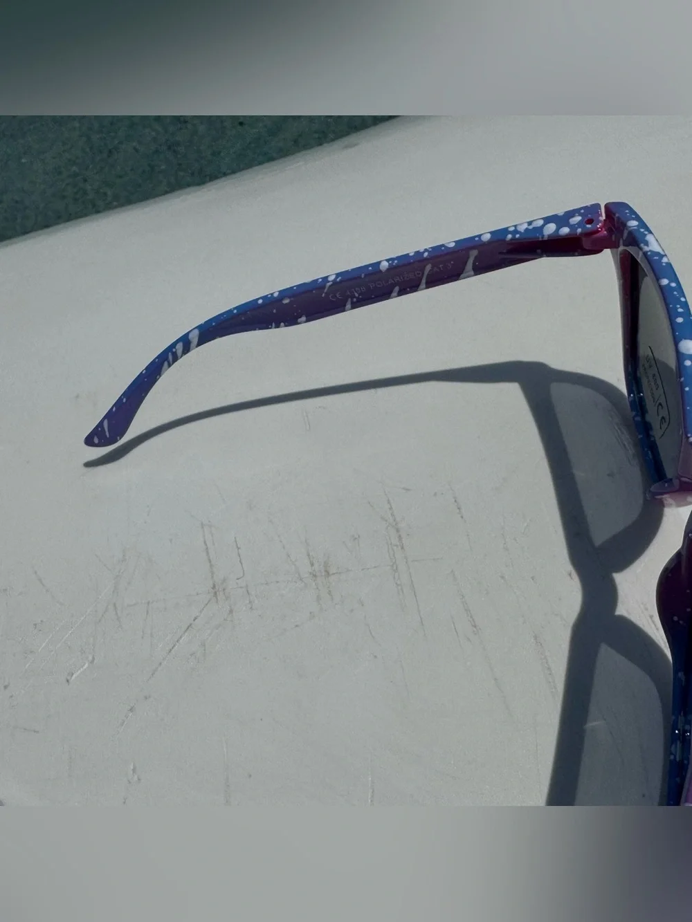 Men's Blue Purple Gradient Splash Polarized Sunglasses